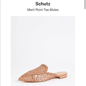 Schutz Marli Point Toe Huarache Mules
